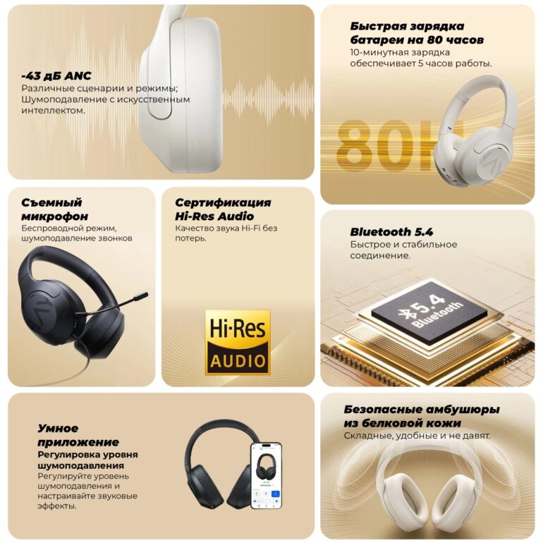 Беспроводные наушники Xiaomi HAYLOU S30 PRO White EU 2 Haylou-S30-ANC-02