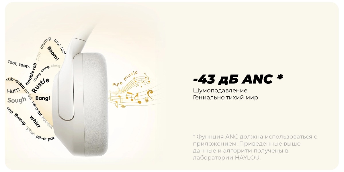 Беспроводные наушники Xiaomi HAYLOU S30 PRO White EU 3 Haylou-S30-ANC-03