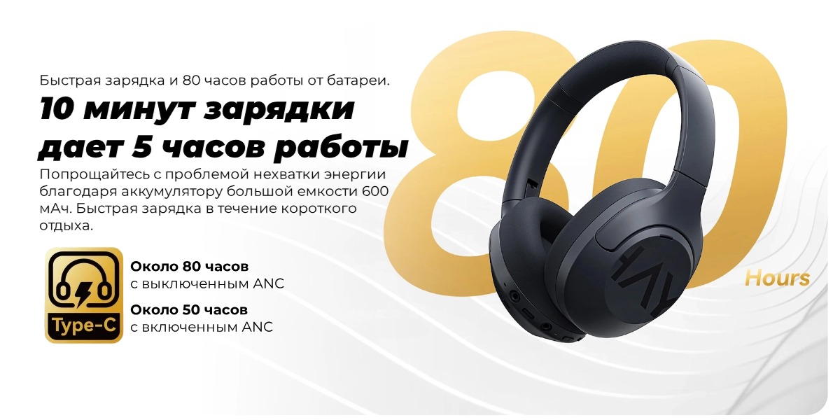 Беспроводные наушники Xiaomi HAYLOU S30 PRO White EU 7 Haylou-S30-ANC-07