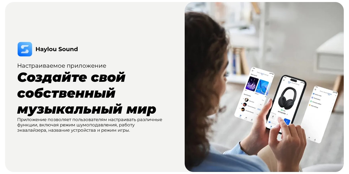Беспроводные наушники Xiaomi HAYLOU S30 PRO White EU 9 Haylou-S30-ANC-09