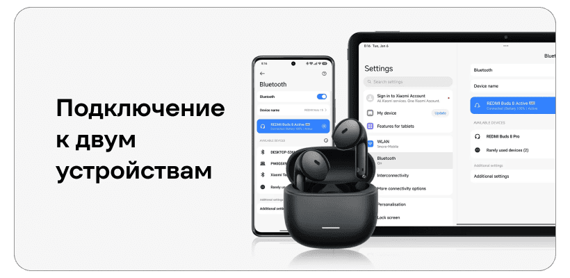 Беспроводные наушники Xiaomi REDMI Buds 8 Active Blue GL 10 Redmi-Buds-8-Active-11