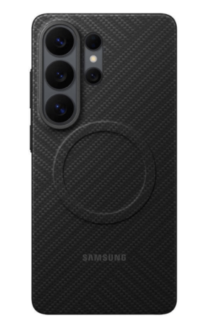 Чехлы Carbon fiber with MagSafe for Samsung S26Ultra Black 1
