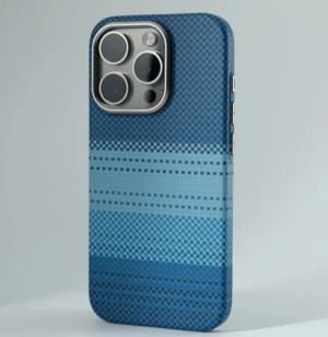 Чехлы Carbon fiber with MagSafe for IPhone 16Pro Blue 1