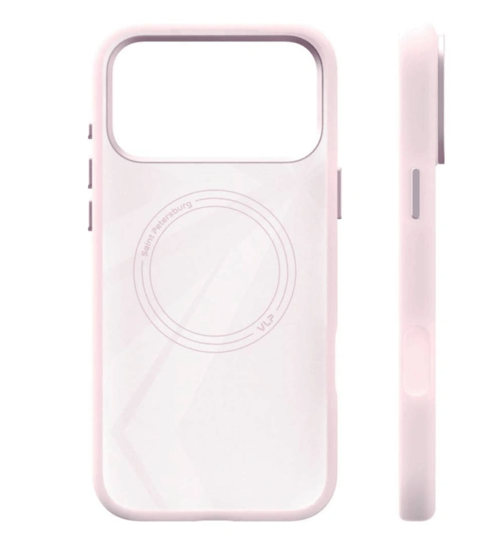 Чехол New Silicone Case MagSafe for iPhone 17ProMax Gray Pink 2 Чехол New Silicone Case MagSafe for iPhone 17ProMax Gray Pink 2