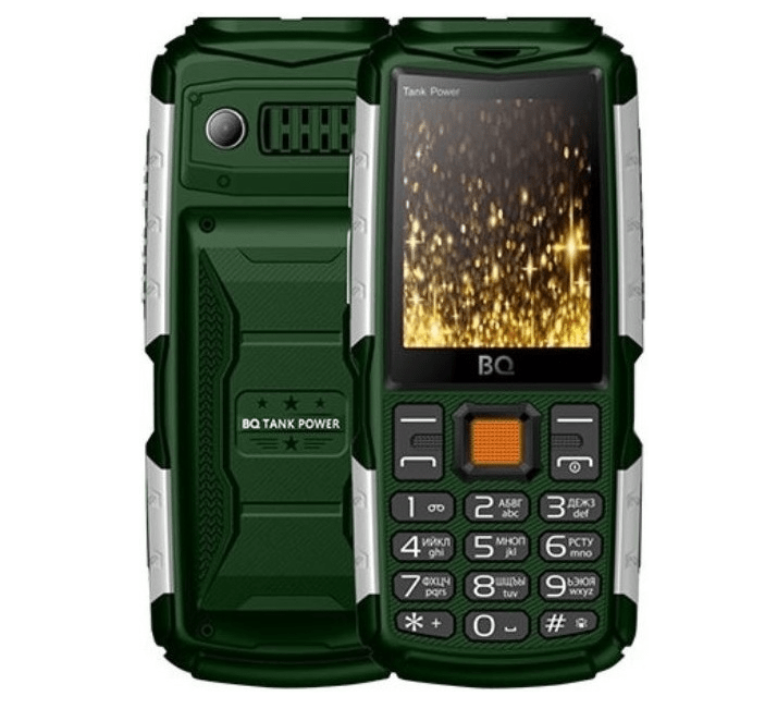 Мобильный телефон BQ-2430 Tank Power Green-Silver Dual SIM 1 Мобильный телефон BQ-2430 Tank Power Green-Silver Dual SIM 1