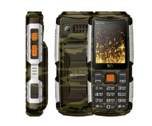 Мобильный телефон BQ-2430 Tank Power Camouflage-Silver Dual SIM 1