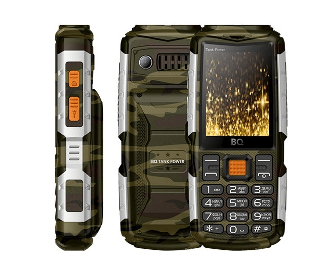 Мобильный телефон BQ-2430 Tank Power Camouflage-Silver Dual SIM 1 Мобильный телефон BQ-2430 Tank Power Camouflage-Silver Dual SIM 1