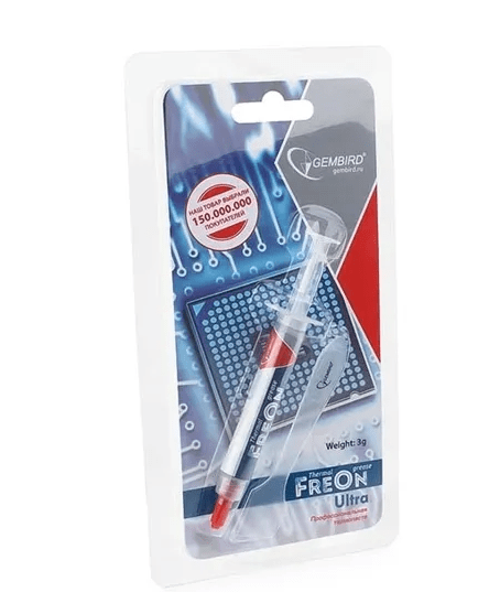 Термопаста Gembird FreOn Ultra GF-21-3, 3гр, шприц 2 Термопаста Gembird FreOn Ultra GF-21-3, 3гр, шприц 2