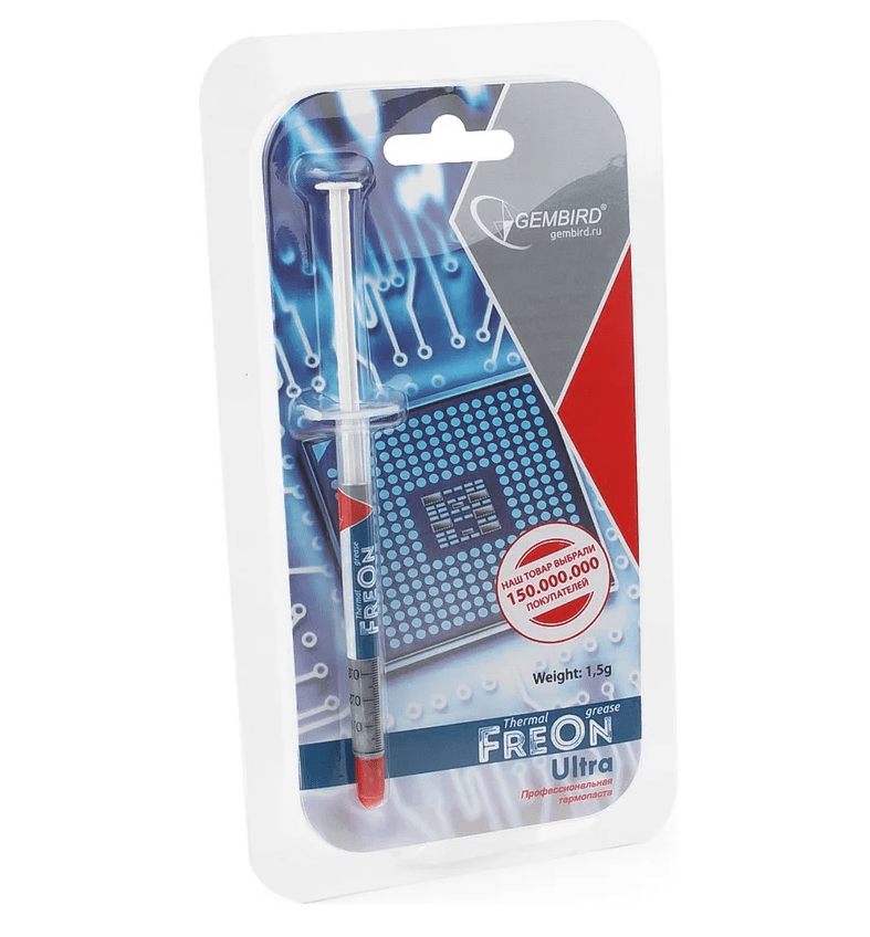 Термопаста Gembird FreOn Ultra GF-21-1.5, 1,5 г, шприц 2 Термопаста Gembird FreOn Ultra GF-21-1.5, 1,5 г, шприц 2