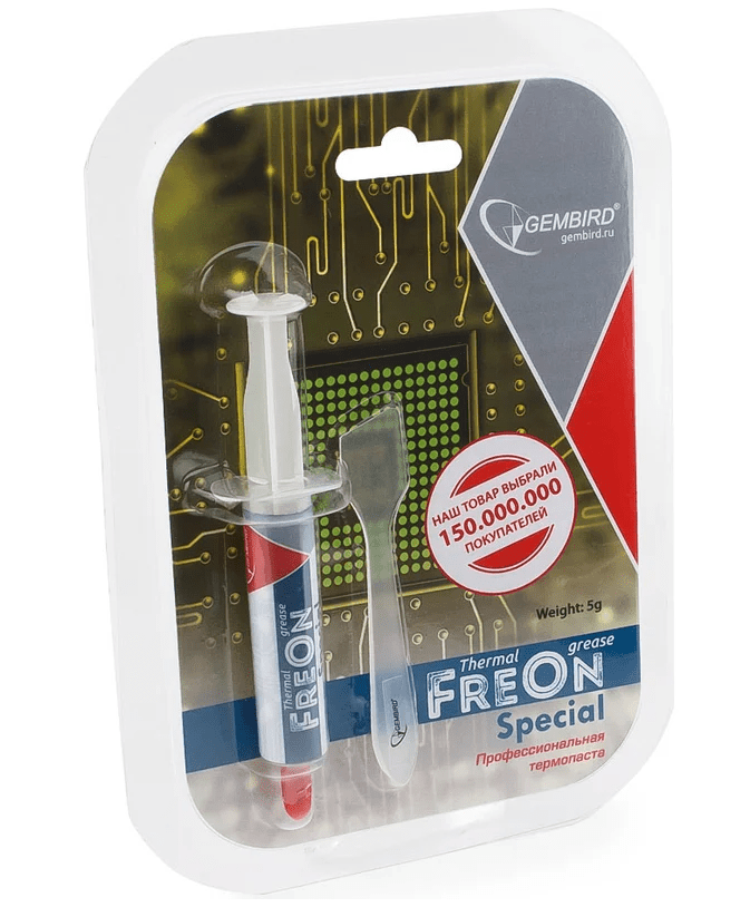Термопаста Gembird FreOn Special GF-11-5, 5 г, шприц 2 Термопаста Gembird FreOn Special GF-11-5, 5 г, шприц 2