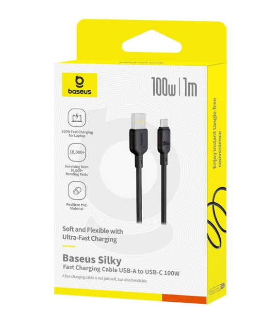 Кабель Baseus Silky Series Fast Charging Cable USB to iP 2.4A 1m Cluster Black 1 Кабель Baseus Silky Series Fast Charging Cable USB to iP 2.4A 1m Cluster Black 1