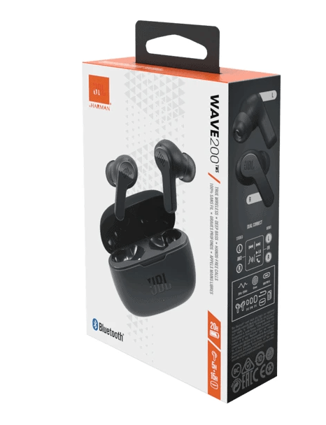 Беспроводные наушники JBL Wave 200TWS Black EU 8 Беспроводные наушники JBL Wave 200TWS Black EU 8