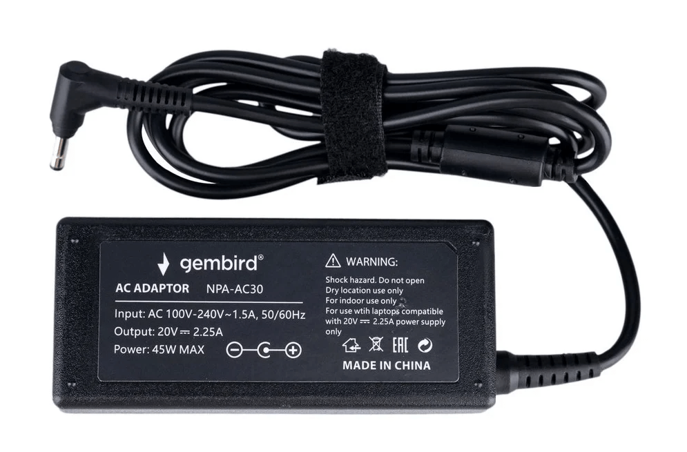 Адаптер питания Gembird NPA-AC30 для ноутбуков Lenovo, 20В/2.25А, 45Вт, штекер 4.0х1,7мм 2 Адаптер питания Gembird NPA-AC30 для ноутбуков Lenovo, 20В/2.25А, 45Вт, штекер 4.0х1,7мм 2