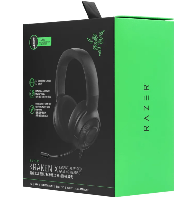 Гарнитура игровая Razer Kraken X Essential, черный 8 Гарнитура игровая Razer Kraken X Essential, черный 8