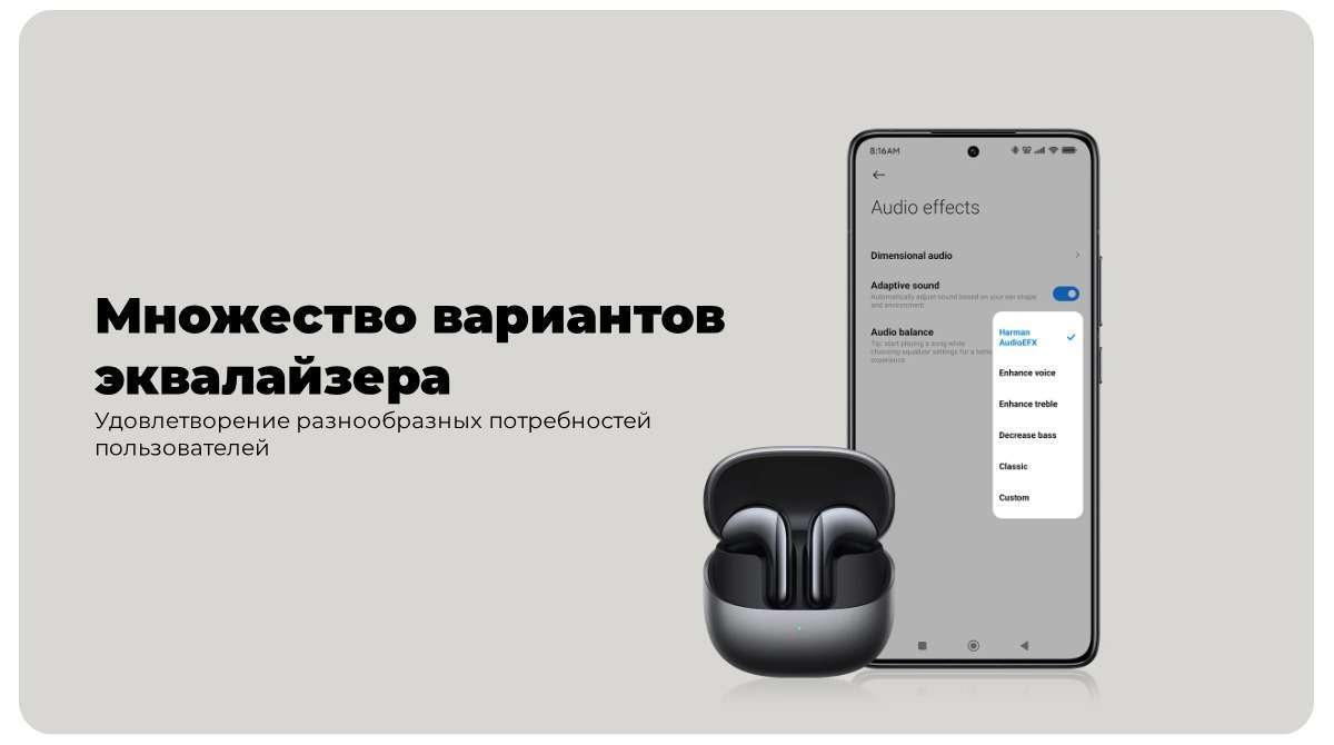 Беспроводные наушники Xiaomi Buds 5 M2341E1 Blue CN 9 XiaoMi-Buds-5-09