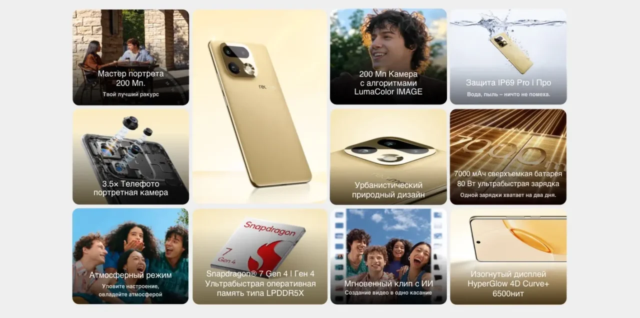 Смартфон Realme 16 Pro Plus 5G 8/256 Gb Серый 3
