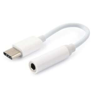 Переходник USB Type-C/Jack3.5F+Type-C(F), Cablexpert, 0.15м, белый CCA-UC3.5F-02-W 1