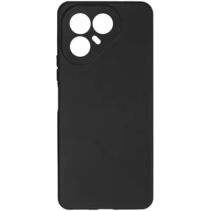 Silicone case with suede coating for Tecno Pova 7 Neo Black 1