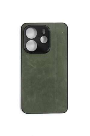 Silicone case with suede coating for Samsung A57 5G Green 1
