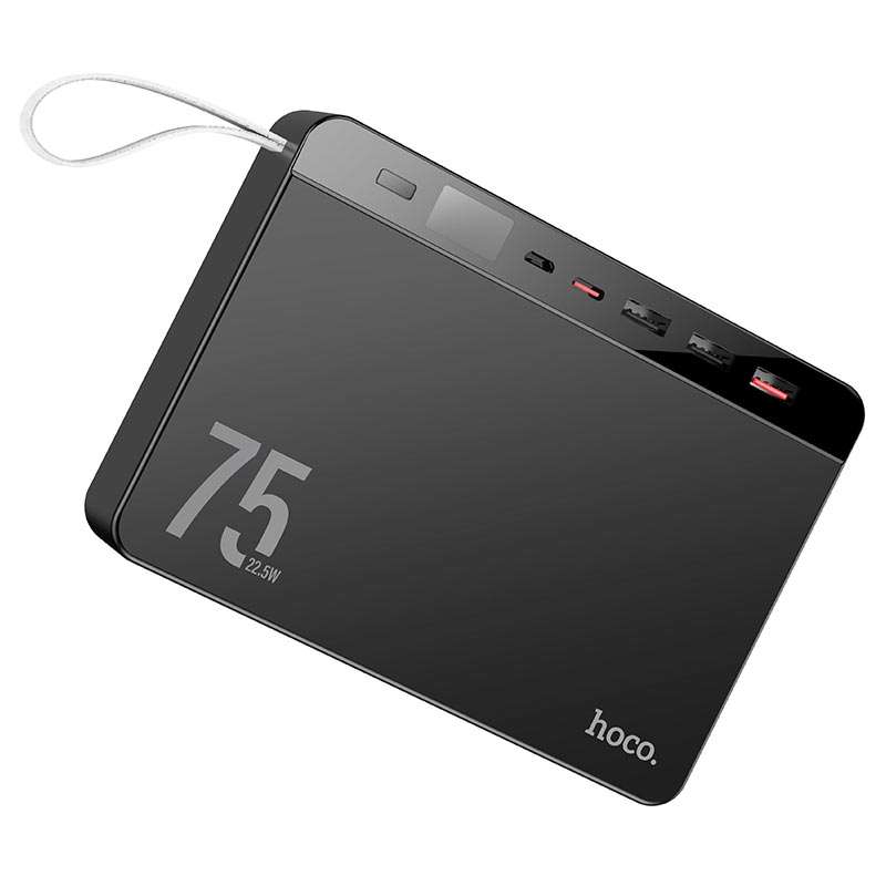 Power Bank Hoco J94 Overlord 22.5W fully compatible power bank(75000mAh) black 3 Power Bank Hoco J94 Overlord 22.5W fully compatible power bank(75000mAh) black 3