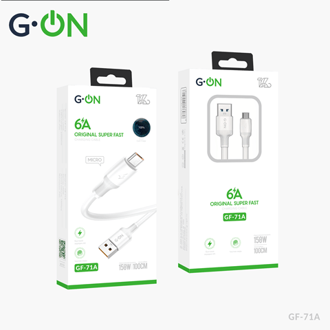 Кабель USB/Lightning G-ON GF-71 6A 1м белый 2 Кабель USB/Lightning G-ON GF-71 6A 1м белый 2