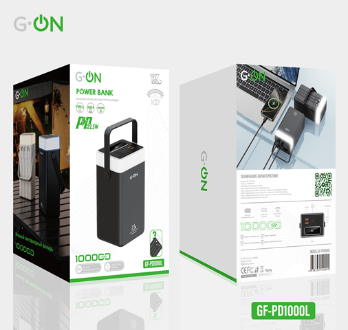 Power Bank G-ON GF-PD1000L 100000mAh PD22.5W black 2 Power Bank G-ON GF-PD1000L 100000mAh PD22.5W black 2
