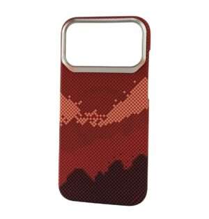 Чехлы Carbon fiber with MagSafe for IPhone 17Pro Carbon red 1