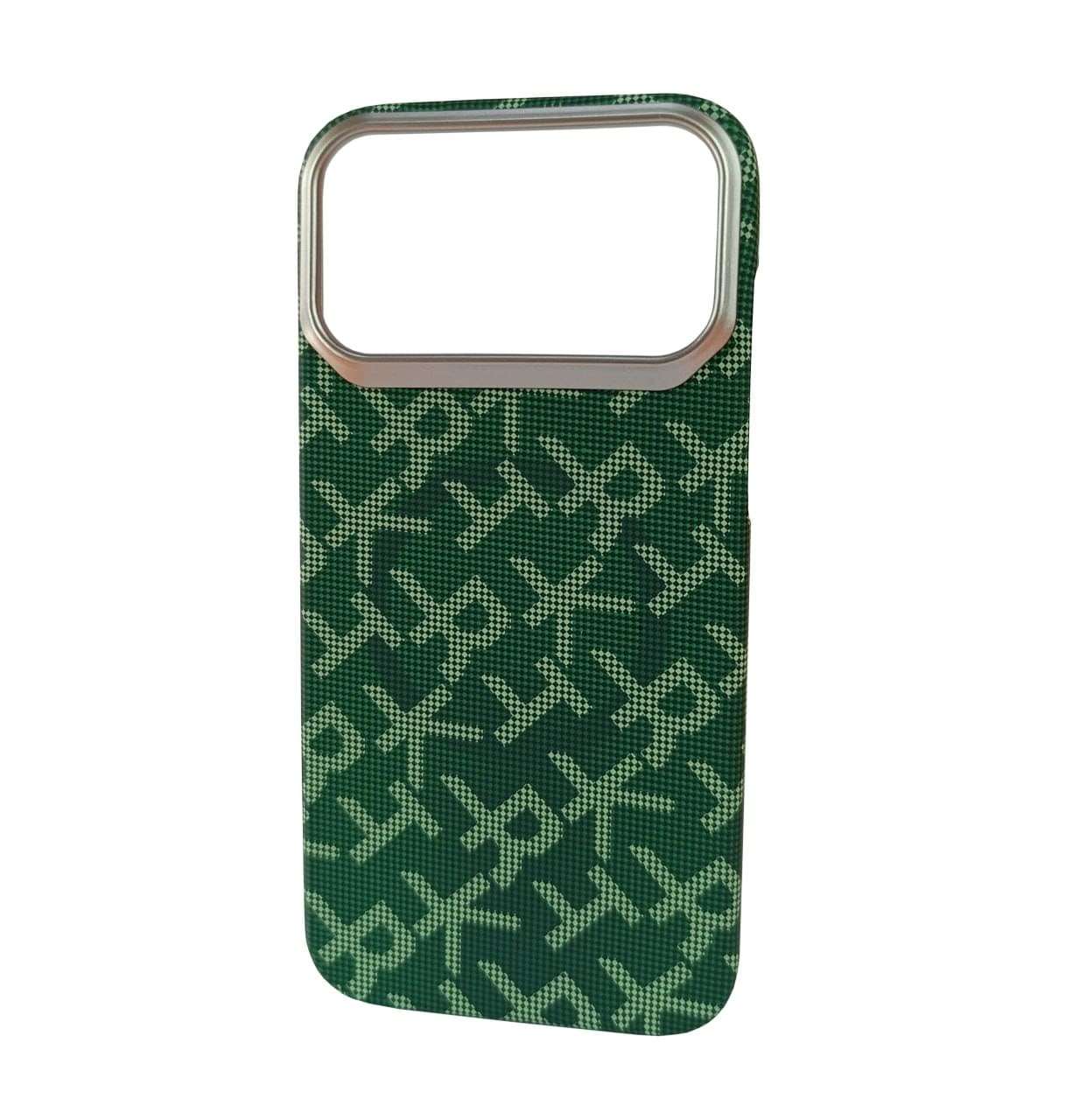 Чехлы Carbon fiber with MagSafe for IPhone 17Pro Green 1 Чехлы Carbon fiber with MagSafe for IPhone 17Pro Green 1