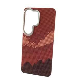 Чехлы Carbon fiber with MagSafe for Samsung A56 Carbon red 1