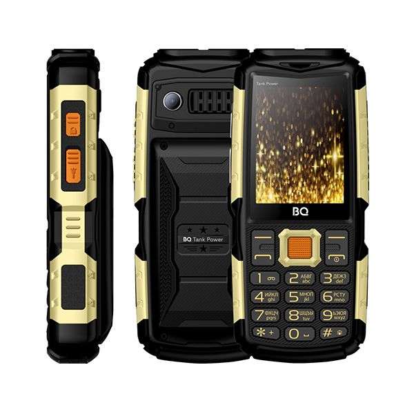 Мобильный телефон BQ 2430 Tank Power Black/Gold 2 Мобильный телефон BQ 2430 Tank Power Black/Gold 2