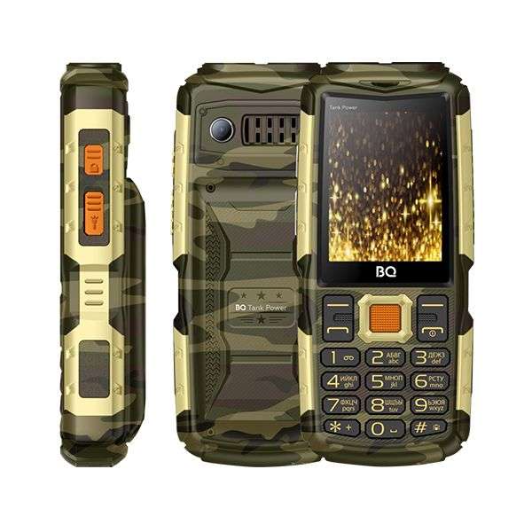 Мобильный телефон BQ 2430 Tank Power Camouflage/Gold 2 Мобильный телефон BQ 2430 Tank Power Camouflage/Gold 2