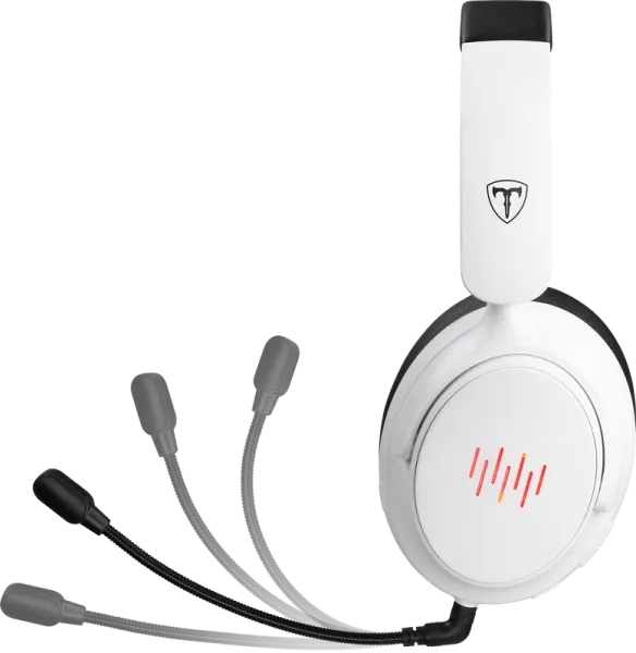 Беспроводная гарнитура игровая T-Line Fang Pro BT/2.4G, LED, белый 7 Беспроводная гарнитура игровая T-Line Fang Pro BT/2.4G, LED, белый 7