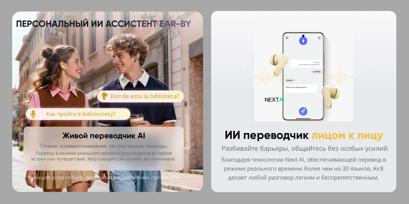 Беспроводные наушники Xiaomi RealMe Buds Air 8 RMA2503 Gold CN 10