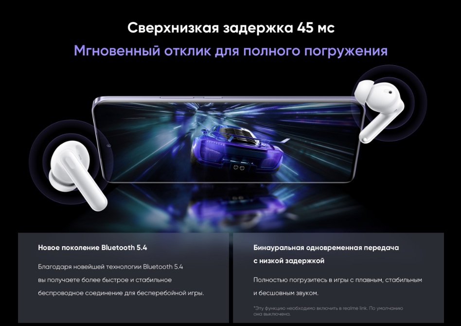 Беспроводные наушники Xiaomi RealMe T310 RMA2303 Black CN 12