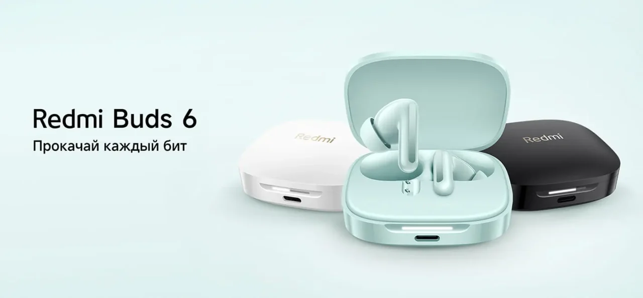 Беспроводные наушники Xiaomi Redmi Buds 6 BHR9245GL Green GL 1 Беспроводные наушники Xiaomi Redmi Buds 6 BHR9245GL Green GL 1