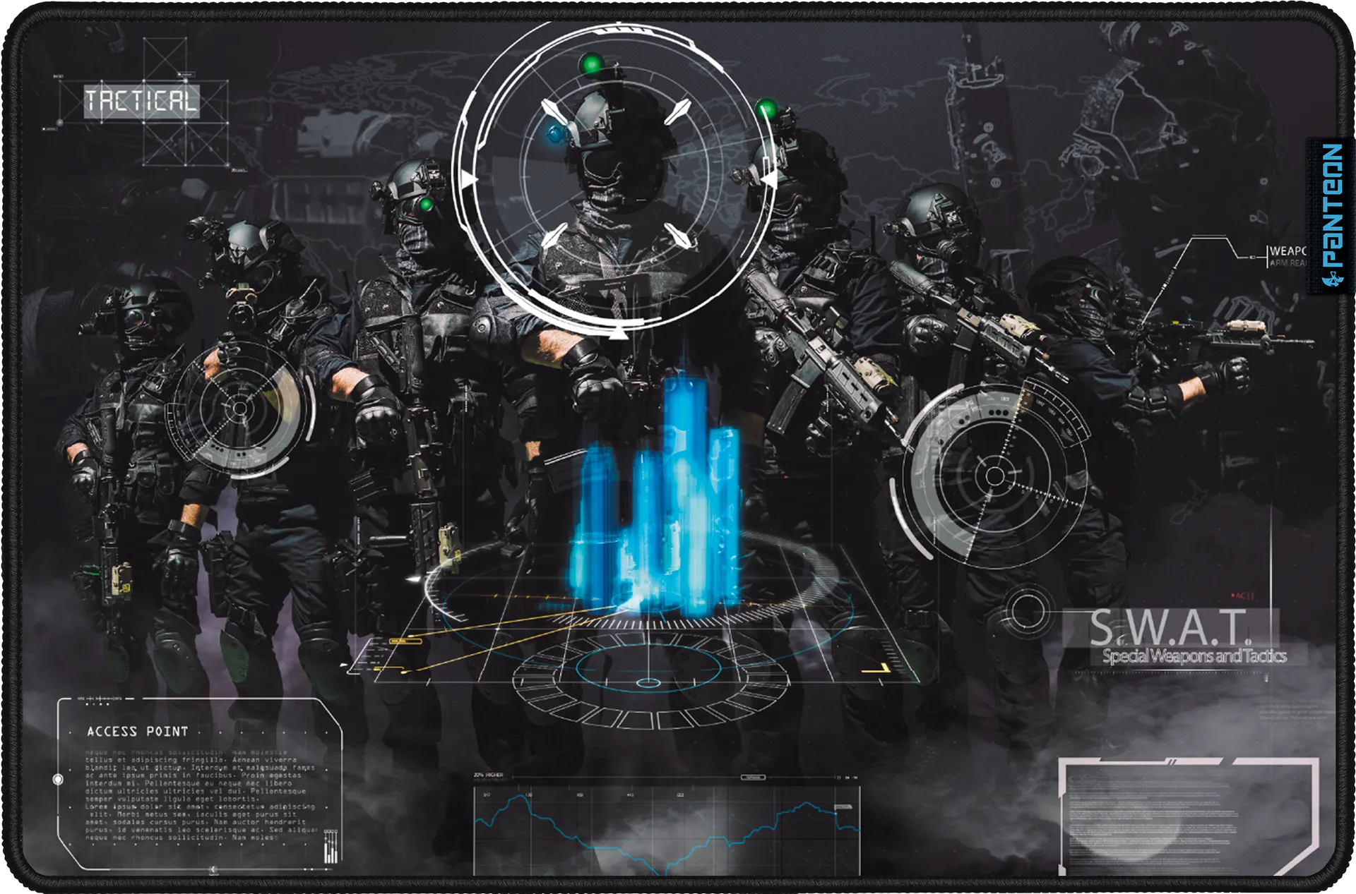 Коврик JETACCESS PANTEON GP-182SM SWAT (500x330x3мм) 1 Коврик JETACCESS PANTEON GP-182SM SWAT (500x330x3мм) 1