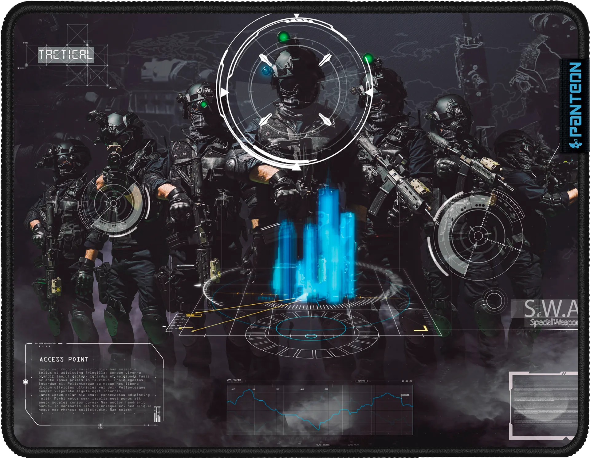 Коврик JETACCESS PANTEON GP-82SS SWAT (360x280x3мм) 1 Коврик JETACCESS PANTEON GP-82SS SWAT (360x280x3мм) 1