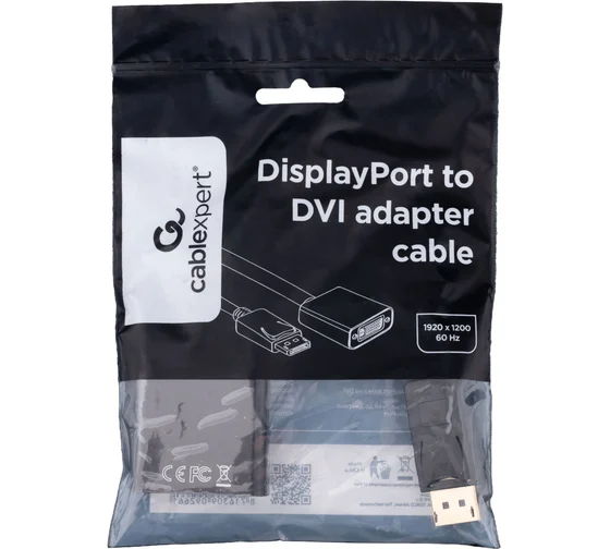 Переходник (видеоконвертер) DisplayPort -> DVI Cablexpert A-DPM-DVIF-002 3 Переходник (видеоконвертер) DisplayPort -> DVI Cablexpert A-DPM-DVIF-002 3