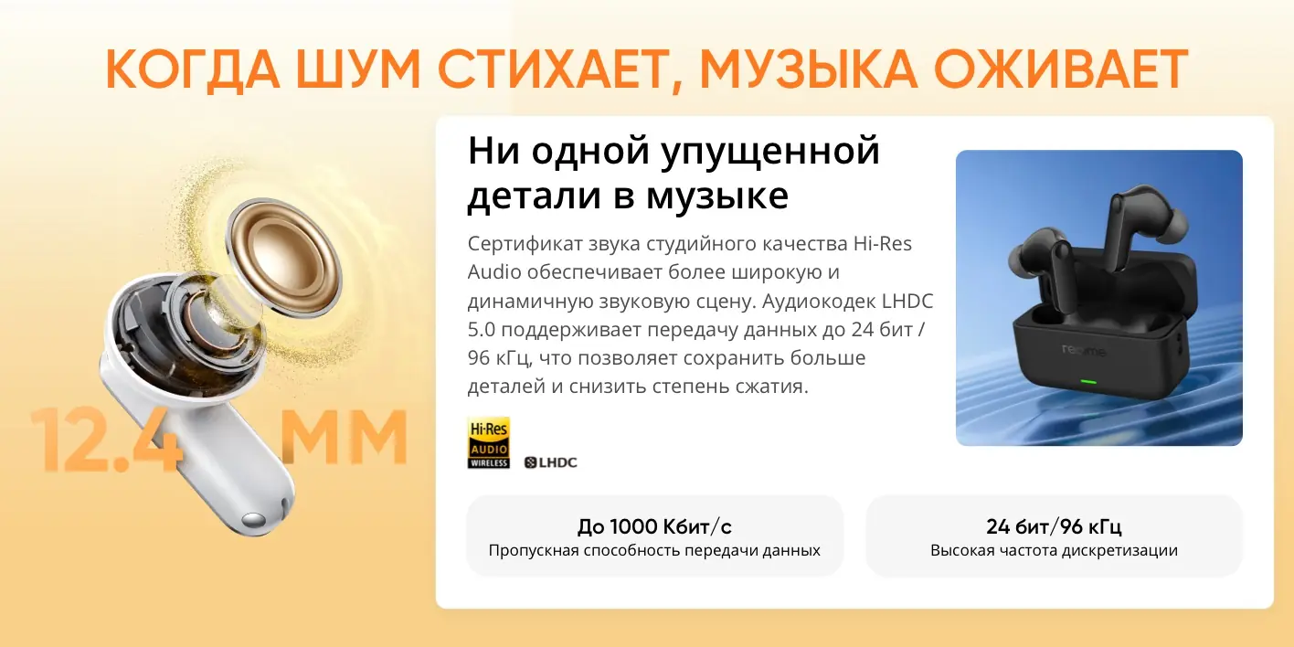 Беспроводные наушники Xiaomi RealMe Buds T500 Pro Silver GL 9 Беспроводные наушники Xiaomi RealMe Buds T500 Pro Silver GL 9