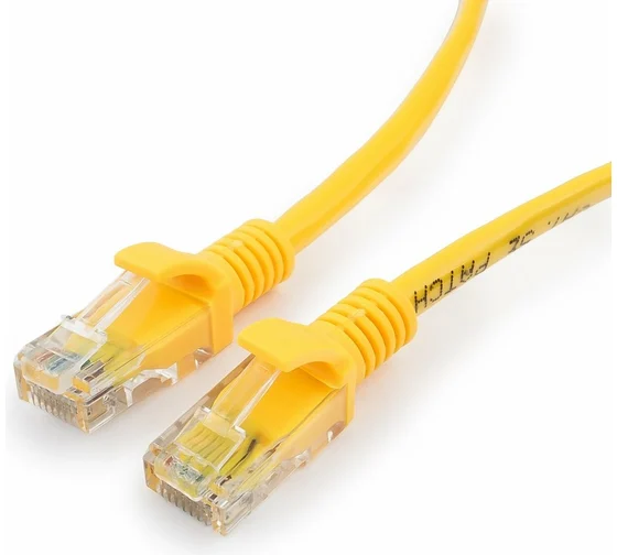 Патчкорд UTP Cablexpert PP12-3M/Y кат.5e, 3м, литой, многожильный (жёлтый) 2 Патчкорд UTP Cablexpert PP12-3M/Y кат.5e, 3м, литой, многожильный (жёлтый) 2