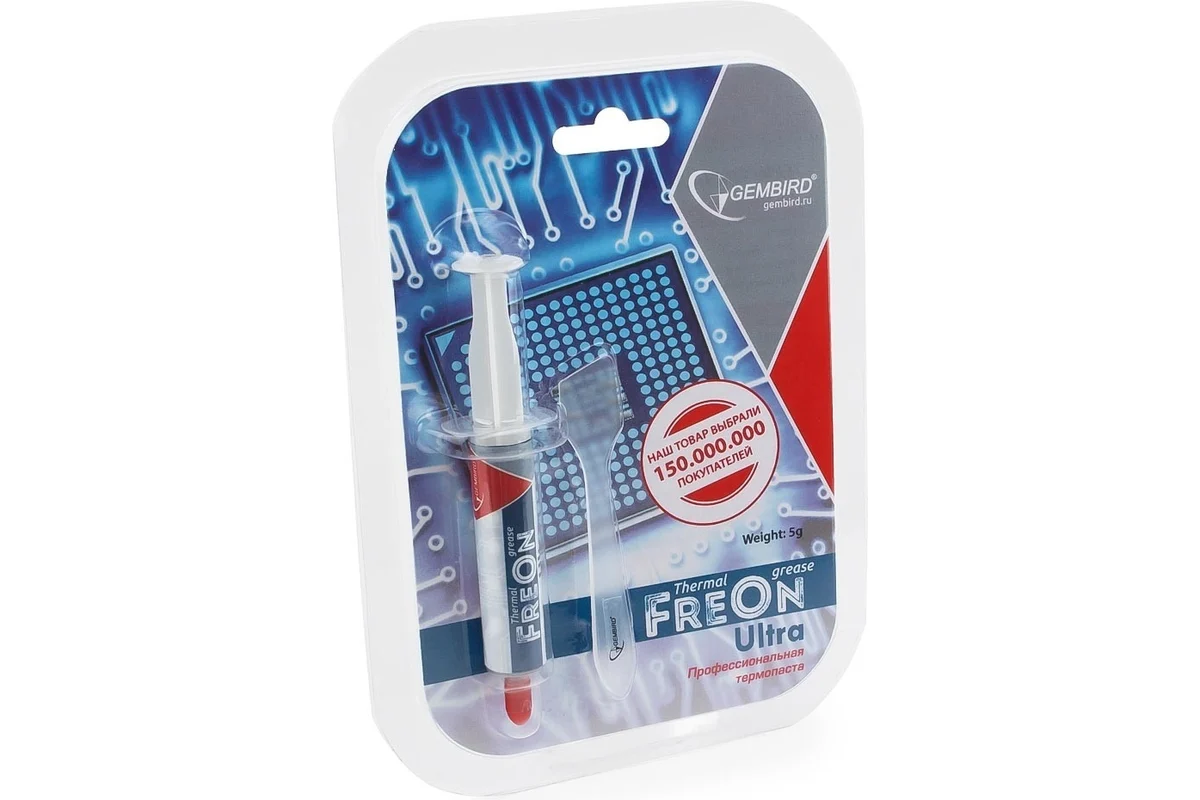 Термопаста Gembird FreOn Ultra GF-21-5, 5гр, шприц 2 Термопаста Gembird FreOn Ultra GF-21-5, 5гр, шприц 2