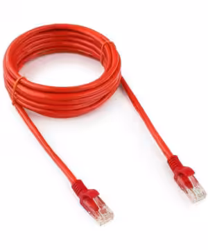 Патчкорд UTP Cablexpert PP12-5M/R кат.5e, 5м, литой, многожильный (красный) 1