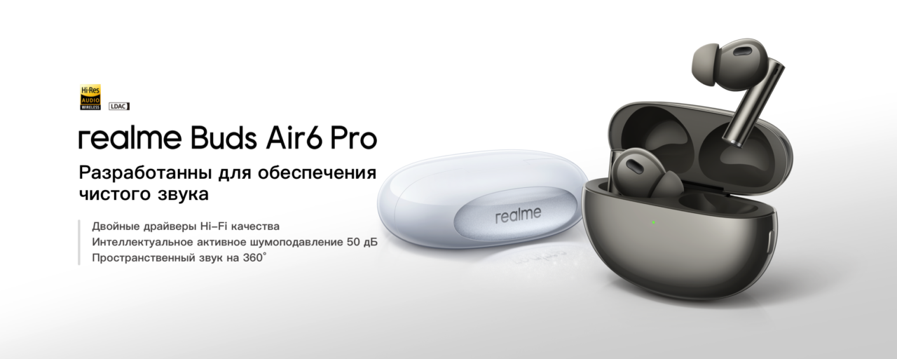 Беспроводные наушники Xiaomi RealMe Buds Air 6 Pro RMA2401 Blue EU - 1