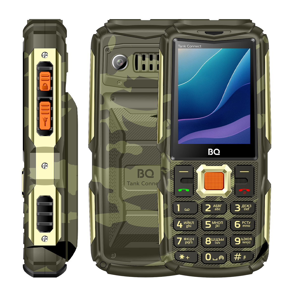 Мобильный телефон BQ-2430L Tank Connect Camouflage+Gunmetal Dual SIM 1 Мобильный телефон BQ-2430L Tank Connect Camouflage+Gunmetal Dual SIM 1