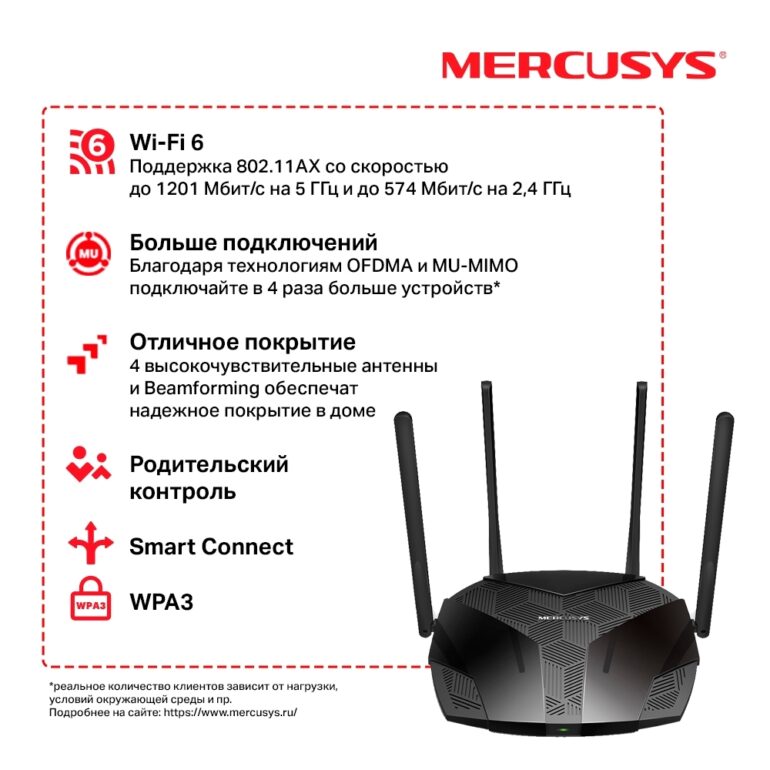 Беспроводной маршрутизатор MERCUSYS MR70X 1 MR70X