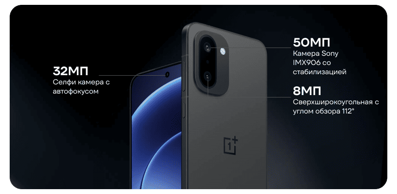 Смартфон OnePlus 15R 12/256 Charcoal Black IN 5 OnePlus-15R-04