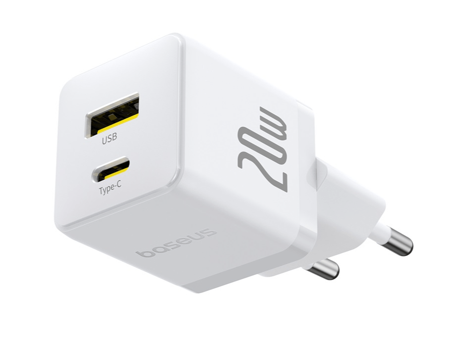 СЗУ Baseus Palm Fast Charger C+U 20W EU Moon White (with Cable USB-C to USB-C 60W) 2 СЗУ Baseus Palm Fast Charger C+U 20W EU Moon White (with Cable USB-C to USB-C 60W) 2