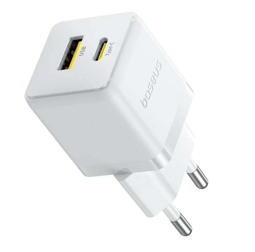 СЗУ Baseus Palm Fast Charger C+U 20W EU Moon White (with Cable USB-C to USB-C 60W) 3 СЗУ Baseus Palm Fast Charger C+U 20W EU Moon White (with Cable USB-C to USB-C 60W) 3