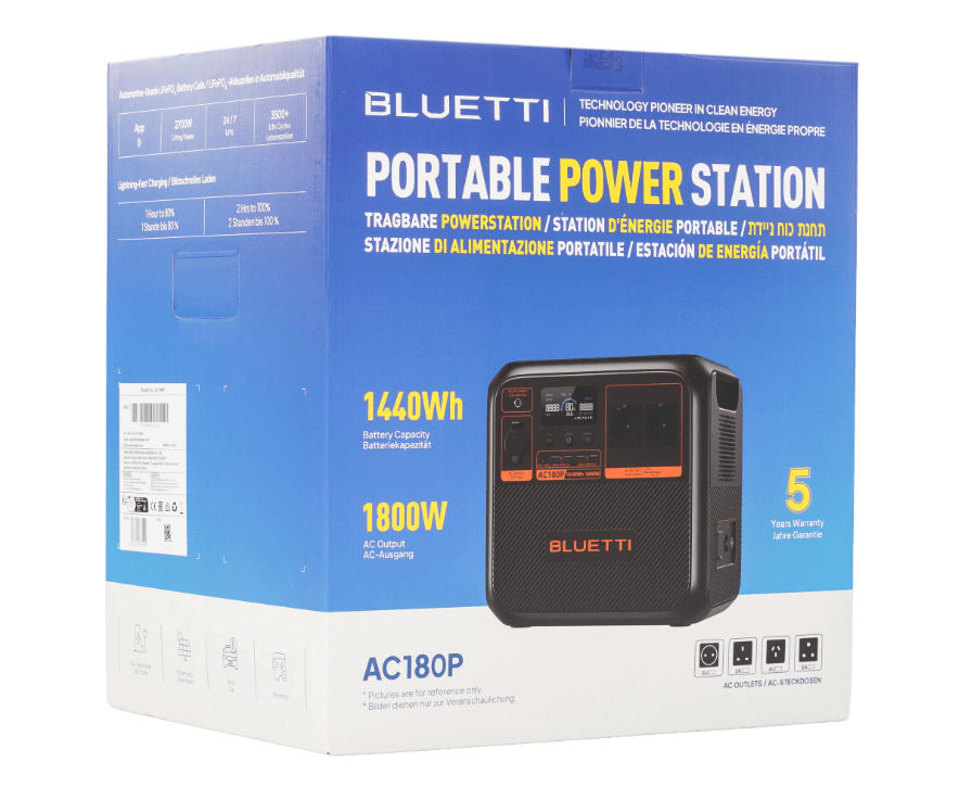 Портативная зарядная станция Bluetti Premium 150 (AC180P) /1800Вт/1440Втч 4 Портативная зарядная станция Bluetti Premium 150 (AC180P) /1800Вт/1440Втч 4