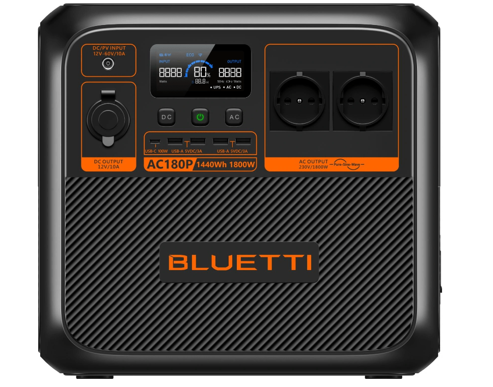 Портативная зарядная станция Bluetti Premium 150 (AC180P) /1800Вт/1440Втч 6 Портативная зарядная станция Bluetti Premium 150 (AC180P) /1800Вт/1440Втч 6